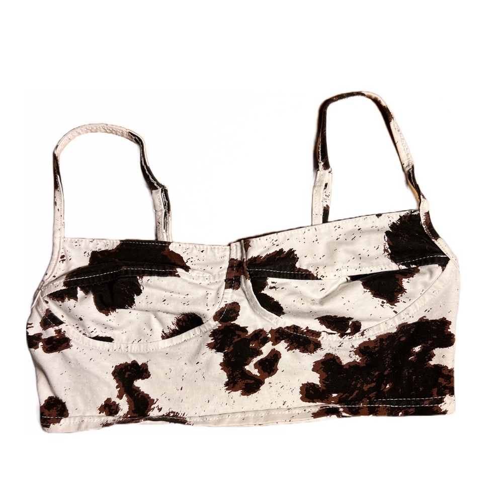Adika cow print bralette small